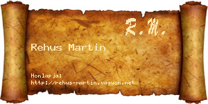 Rehus Martin névjegykártya